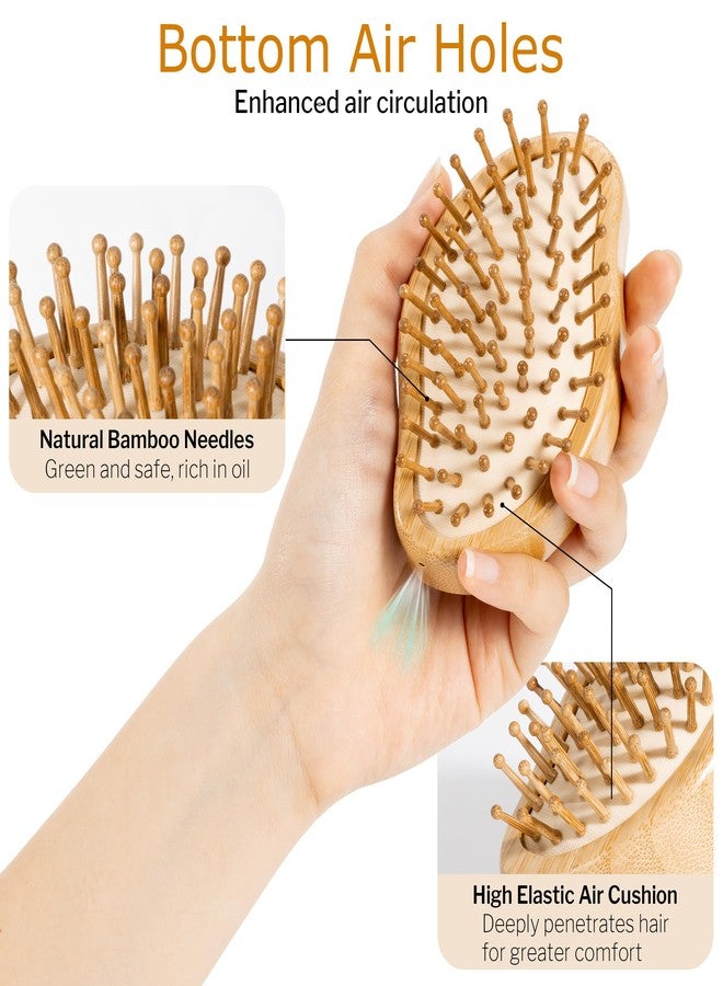 Stylemate Bamboo Hair Brush, Little Cashew Design, Natural Bamboo Brush for Hair Growth, Detangling Brush and Massaging Scalp, Small Wooden Hair Brush for Women Men and Kids - Image 5
